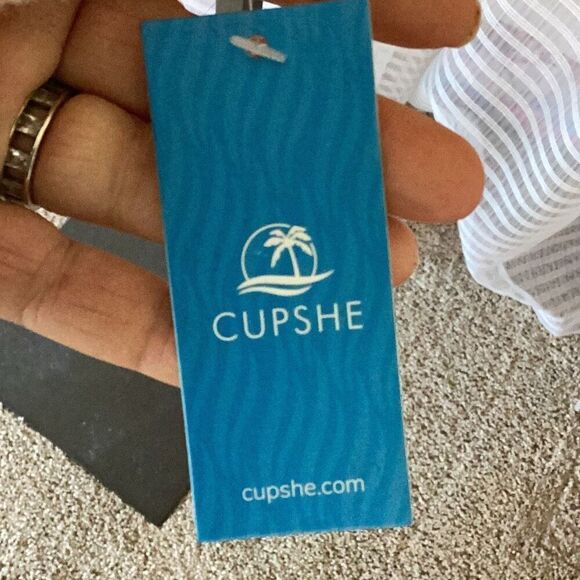 NWT CUPSHE Lt Blush Pink Cable Knit Sweater Mini Dress Women’s Medium - Picture 9 of 10